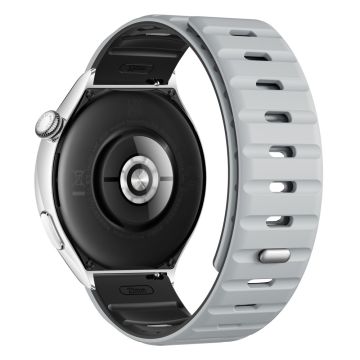 22mm magneettinen hihna Xiaomi Watch S4 Sport / Redmi Watch 5 Active silikoninen ranneke - Vaalean Harmaa + Musta