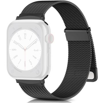 Milanese Mesh magneettinen kellonauha Apple Watch Series 49mm - 45mm - 44mm - 42mm - Musta