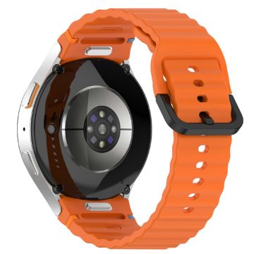 Samsung Galaxy Watch7 44mm / 40mm / Watch FE 40mm / Watch6 40mm / 44mm korvaava hihna silikoni ranneke - Oranssi