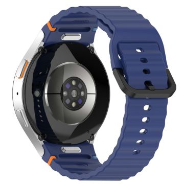 Samsung Galaxy Watch7 44mm / 40mm / Watch FE 40mm / Watch6 40mm / 44mm korvaava hihna silikoni ranneke - Keskiyön Sininen