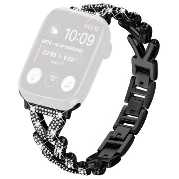 Metallinen ranneke Apple Watch 10 46mm / Ultra 2 / Ultra 49mm / SE (2023) / (2022) / (2020) 6 5 4 44mm / 3 2 1 42mm - Musta