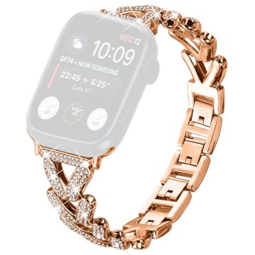 Metallinen ranneke Apple Watch 10 46mm / Ultra 2 / Ultra 49mm / SE (2023) / (2022) / (2020) 6 5 4 44mm / 3 2 1 42mm - Ruusukulta