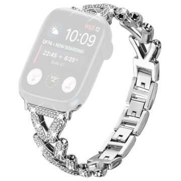 Metallinen ranneke Apple Watch 10 46mm / Ultra 2 / Ultra 49mm / SE (2023) / (2022) / (2020) 6 5 4 44mm / 3 2 1 42mm - Hopea