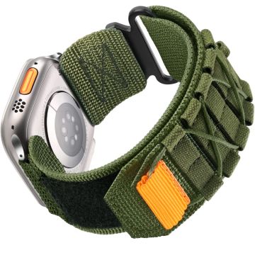 Nylon Loop Watchband Apple Watch 10 46mm / Ultra 2 / Ultra 49mm / 9 8 7 45mm / SE (2023) (2022) / SE 6 5 4 44mm / 3 2 1 40mm - Army Green