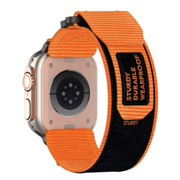 Nylon Watchband with Connector Apple Watch 10 46mm / Ultra 2 / Ultra 49mm / 9 8 7 45mm / SE (2023) (2022) / SE 6 5 4 44mm / 3 2 1 40mm - Orange