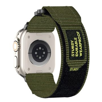 Nylon Watchband with Connector Apple Watch 10 46mm / Ultra 2 / Ultra 49mm / 9 8 7 45mm / SE (2023) (2022) / SE 6 5 4 44mm / 3 2 1 40mm - Army Green