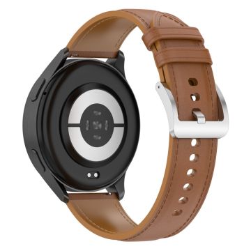 20mm Watch Band Huami Amazfit Active / GTR Mini / Bip 3 / Bip 3 Pro Genuine Cow Leather Strap with Quick Release Connector - Light Brown