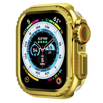 Metal Case Apple Watch SE (2023) / SE (2022) / SE / 6 / 5 / 4 44mm to Ultra 49mm Transfer Cover - Glossy Gold