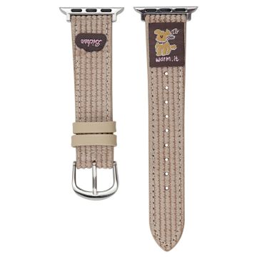 Waffle Texture Nylon Watch Band Apple Watch Series 10 46mm - Apricot