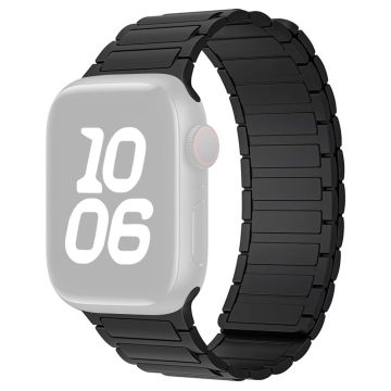 Magnetic Silicone Watch Band Apple Watch Series 10 46mm Three-Bead Design - Black