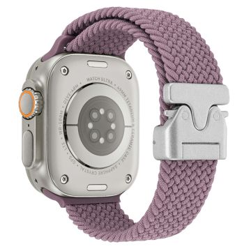 Wrist Strap Apple Watch Series 10 46mm Parachute Buckle Nylon Watch Band - Smoky Purple