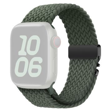 Nylon Strap Apple Watch Series 10 46mm Parachute Buckle Watch Band - Dark Olive Green