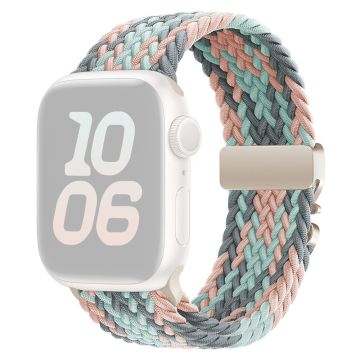 Nylon Strap Apple Watch Series 10 46mm Parachute Buckle Watch Band - Coral