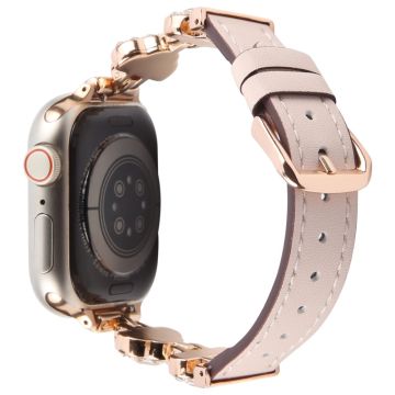 Watch Band Apple Watch Series 10 46mm Ultra Fiber Leather Diamond-Shaped Strap - Pink