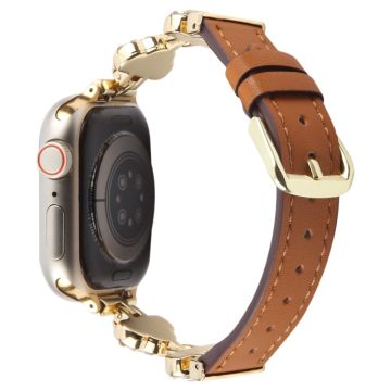 Watch Band Apple Watch Series 10 46mm Ultra Fiber Leather Diamond-Shaped Strap - Brown