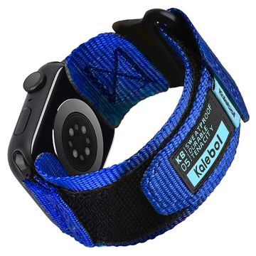 KALEBOL Nylon Watch Strap Apple Watch Series 10 46mm Wrist Band with Magic Tape - Blue