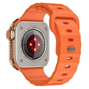 Fluorubber Watch Strap Apple Watch Series 10 46mm Wave Band - Orange