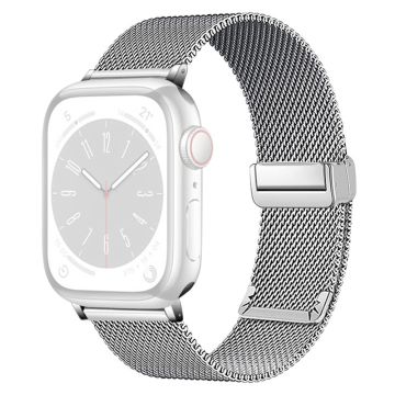 KALEBOL Magnetic Buckle Watch Band Apple Watch Series 10 46mm Stainless Steel Strap - Silver