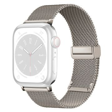 KALEBOL Magnetic Buckle Watch Band Apple Watch Series 10 46mm Stainless Steel Strap - Starlight