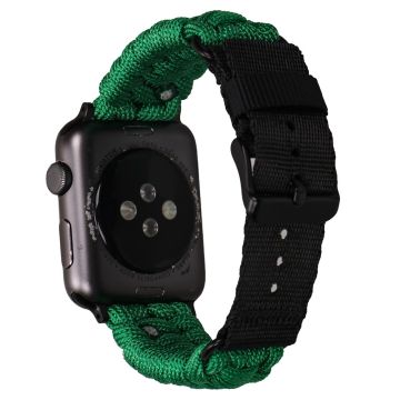 Nylon Watch Strap Apple Watch Series 10 46mm Single Loop Wristband - Green