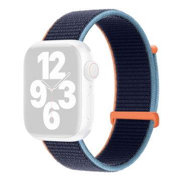 KALEBOL Nylon Watch Band Apple Watch Series 10 46mm Wrist Strap - Deep Navy Blue