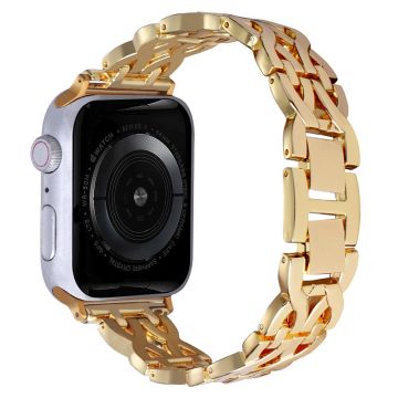 Seos Double X Strassi kellonhihna Apple Watch Series 42mm/44mm - Kulta