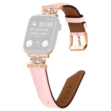 Rhinestone Band Apple Watch Universal 49mm/45mm/42mm Dressy Watch hihna Rose Gold solki - Pinkki