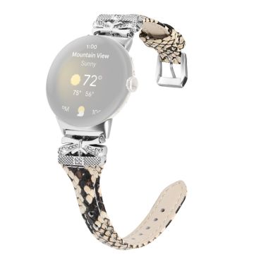 Hopea solki Watch Band Google Pixel Watch / Pixel Watch 2 rannehihna perhonen liitin - Käärme Rakenne