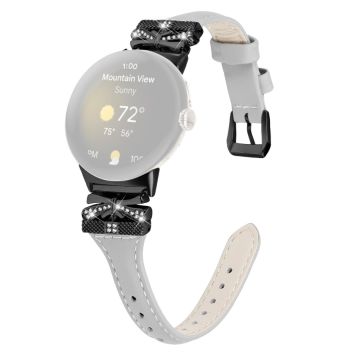 Musta solki kellohihna Google Pixel Watch / Pixel Watch 2 Butterfly Connector rannehihna - Harmaa