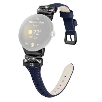 Musta solki kellohihna Google Pixel Watch / Pixel Watch 2 Butterfly Connector rannehihna - Tummansininen