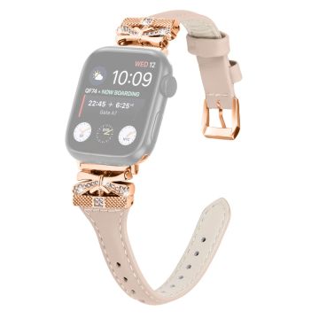 Ruusukultainen solki kellonauha Apple Watch Ultra 2 / Ultra 49mm / Series 9 45mm / 8 7 45mm / 6 5 4 SE (2022) SE (2023) SE 44mm / 3 2 1 42mm - Aprikoosi