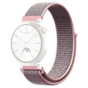 Huawei Watch GT 4 41mm / Garmin Venu 3S kellonauha 18mm Nylon Loop säädettävä rannehihna - Pinkki