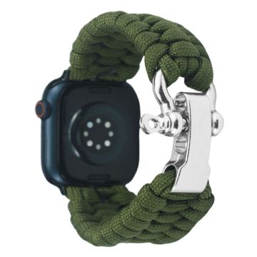 Apple Watch 49mm / 45mm / 44mm / 42mm Nylon punottu kellonauha - Armeijan Vihreä