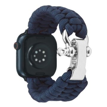 Apple Watch 49mm / 45mm / 44mm / 42mm Nylon punottu kellonauha - Keskiyön Sininen