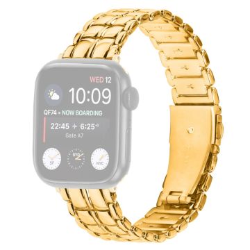 Apple Watch 49mm / 45mm / 44mm / 42mm metallikellonauha rannehihna - Kulta