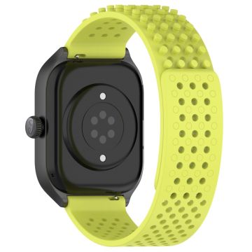 Huami Amazfit GTS 4 Mini / Samsung Gear Sport / Huawei Watch 2 Joustava kellohihna 20mm hengittävä kellonauha - Lime