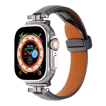 Apple Watch Series 49mm - 45mm - 44mm - 42mm - Universal Watch Strap - Harmaa Sininen + Musta Solki Solki