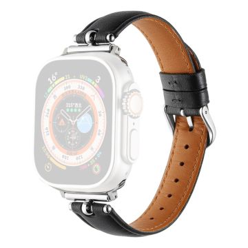 Apple Watch Series 49mm - 45mm - 44mm - 42mm Universal-kellorannekkeet - Musta / Hopea Solki Solki