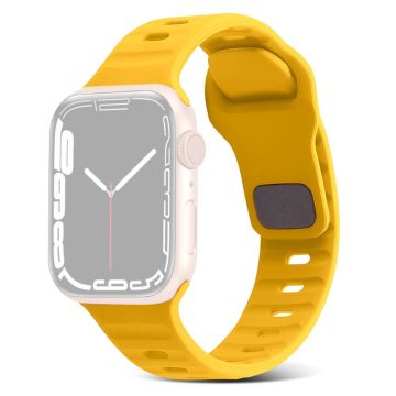 Apple Watch Series 49mm - 45mm - 44mm - 42mm Universal Flexible Strap Replacement - Keltainen