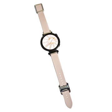 18mm Universal Smart Watch Band nahkahihna korvaava neliön solki - Vaalea Pinkki