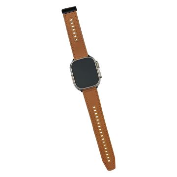 Apple Watch Series 49mm - 45mm - 44mm - 42mm Universal PU-nahka ja joustava kellonauha - Keltainen