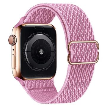 Apple Watch Series 49mm - 45mm - 44mm - 42mm Universal Watch Band Elastinen nailonhihna - Pinkki