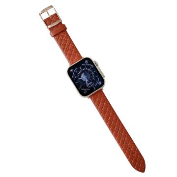 Apple Watch Series 49mm - 45mm - 44mm - 42mm Universal Nahkakellonauha Rannehihna - Punainen