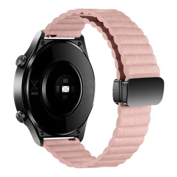 Samsung Galaxy Watch6 / Garmin Venu Sq 2 nahkaranneke 20mm magneettinen ranneke - Pinkki