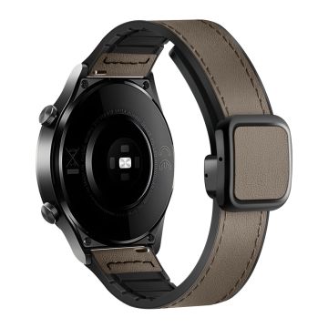 Samsung Galaxy Watch6 / Garmin Venu Sq 2 Kellon ranneke 20mm PU nahka ja joustava hihna - Tan