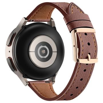 20mm Universal Smart Watch Band Aito lehmännahkahihna - Ruskea