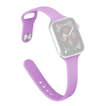 Apple Watch 49mm / 45mm / 44mm / 42mm ohuet silikonirannekkeet - Violetti