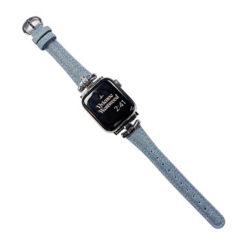 Apple Watch 49mm / 45mm / 44mm / 42mm rannerengas rannekoru - Vauvasininen / Hopea Solki