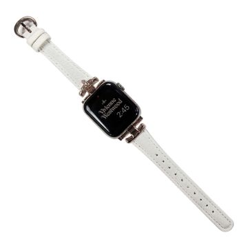 Apple Watch 49mm / 45mm / 44mm / 42mm rannerengas rannekoru - Valkoinen / Ruusukultainen Solki