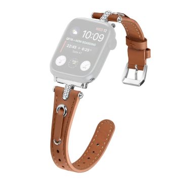 Apple Watch 49mm / 45mm / 44mm / 42mm - siisti kellonhihna - Ruskea